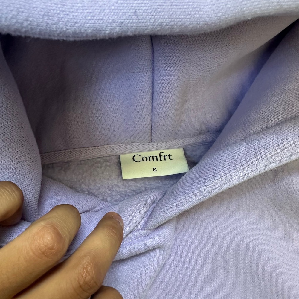 Comfrt Pastel Edit Lavender Purple Hoodie Sweatshirt Size S - Picture 4 of 7